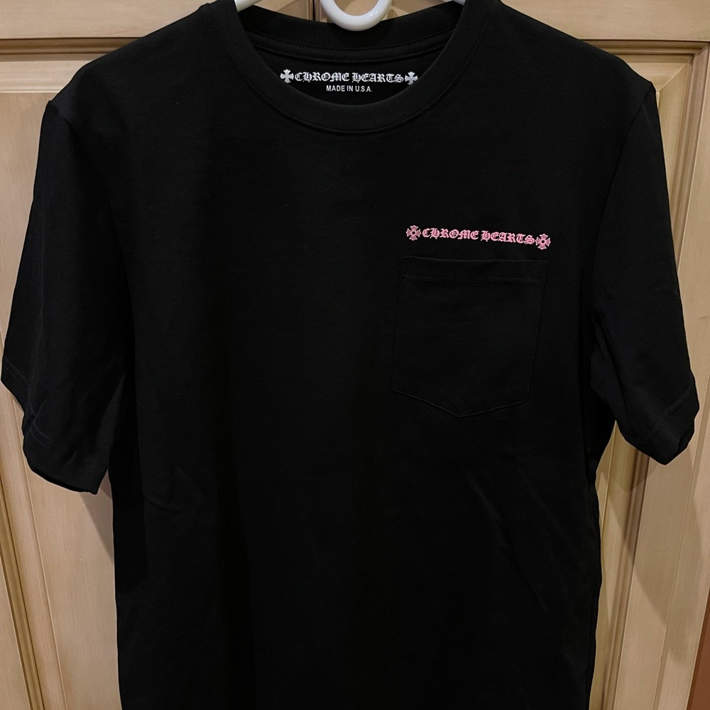 Chrome Hearts USA Pink Letter Tee
